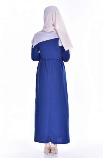Indigo Hijab Dress 0211-07