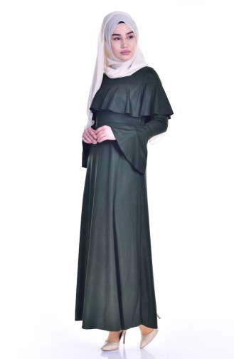 Emerald Green Hijab Dress 4116-02
