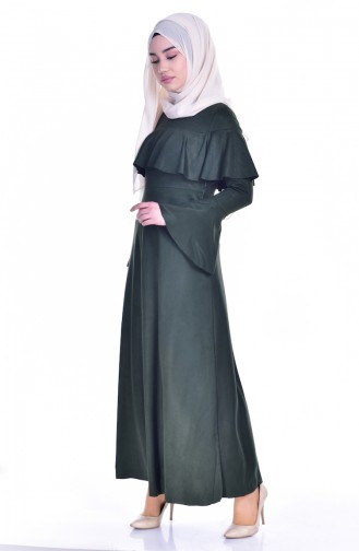 Emerald Green Hijab Dress 4116-02