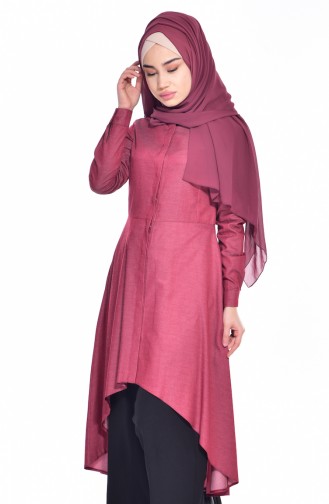 Peplum Gömlek 3022-02 Bordo