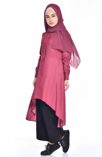 Peplum Gömlek 3022-02 Bordo