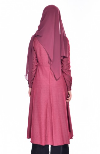 Peplum Gömlek 3022-02 Bordo