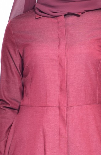 Peplum Gömlek 3022-02 Bordo