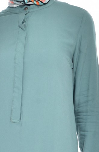Viscose Asymmetrical Tunic 1215-01 Arabic Green 1215-01
