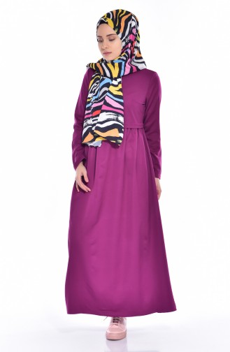 Fuchsia Hijab Dress 80057-03
