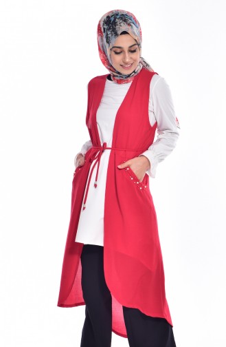 Gilet Perlés 218161-01 Rouge 218161-01