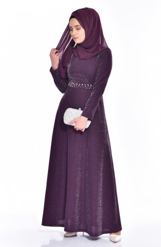 Purple Hijab Dress 4851-03