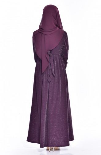 Purple Hijab Dress 4858-06