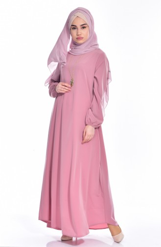 Powder Hijab Dress 0153-10