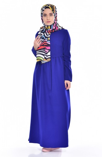 Saxe Hijab Dress 80057-01