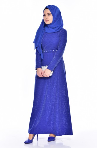 Saxe Hijab Dress 4851-04