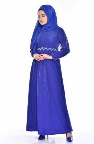 Saxe Hijab Dress 4858-04