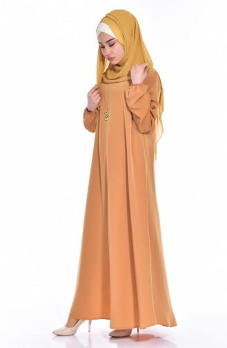 Yellow Hijab Dress 0153-06
