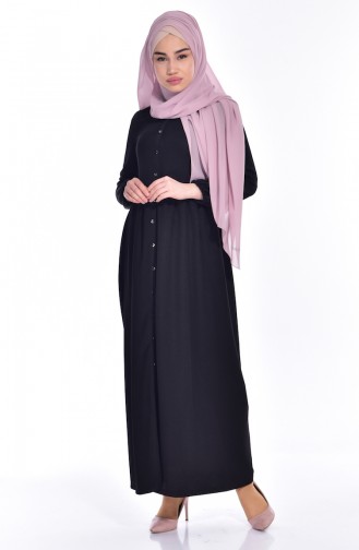 Black Hijab Dress 2141-01