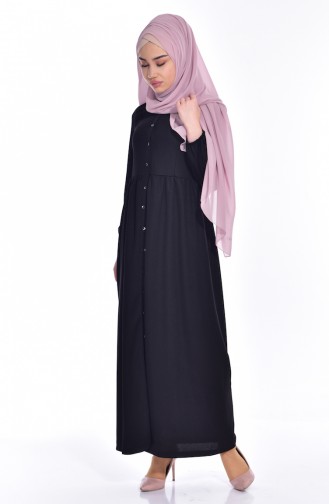 Black Hijab Dress 2141-01