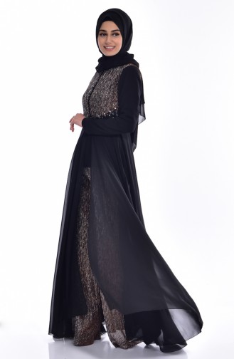 Copper Hijab Evening Dress 1717890-02