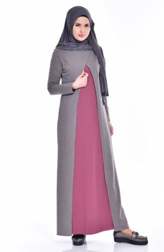 TUBANUR Suit Looking Dress 2895-12 Anthracite Dried Rose 2895-12