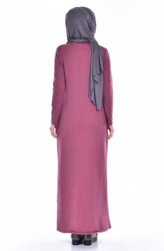 Beige-Rose Hijab Kleider 2895-13