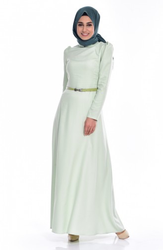 Mint Green Hijab Dress 3021-05
