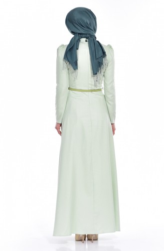 Mint Green Hijab Dress 3021-05