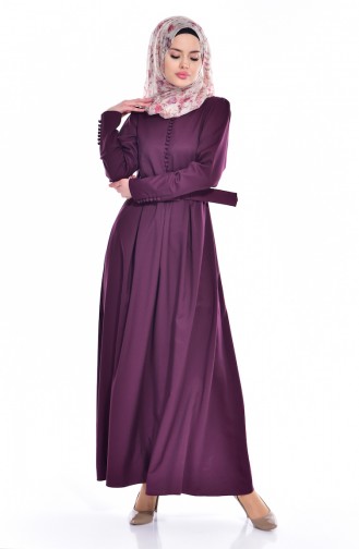 Purple Hijab Dress 4224-07