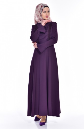 Purple Hijab Dress 60673-08