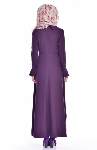 Gefalltetes Kleid 60673-08 Lila 60673-08