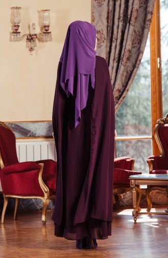 Plum Hijab Dress 52617-07