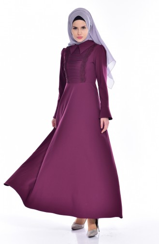 Plum Hijab Dress 60673-01