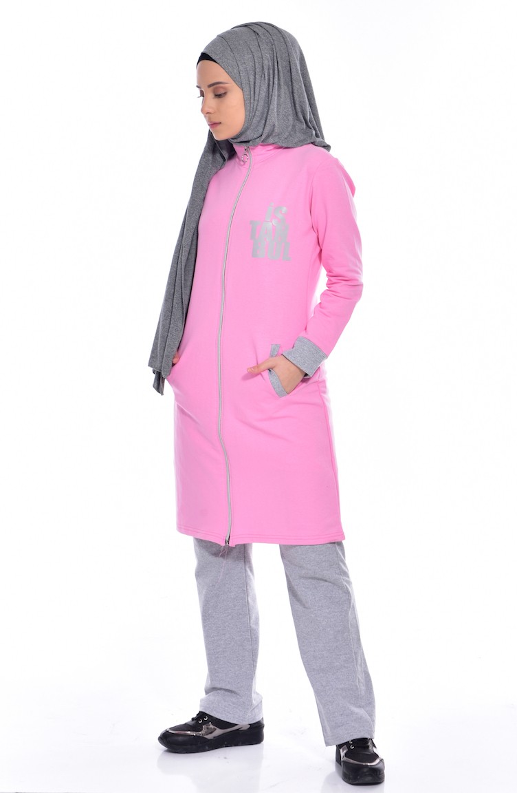all pink sweatsuit