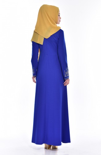 Saxe Hijab Dress 5103-07