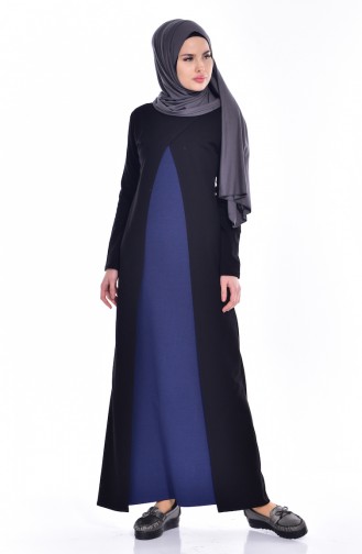 Schwarz Hijab Kleider 2895-10