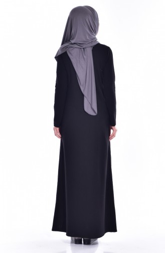 Black Hijab Dress 2895-10