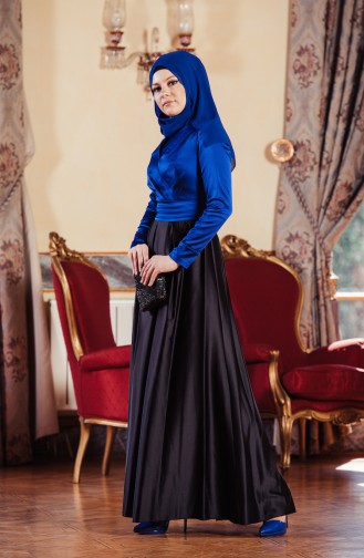 فستان بتصميم سادة من الستان  701083-02