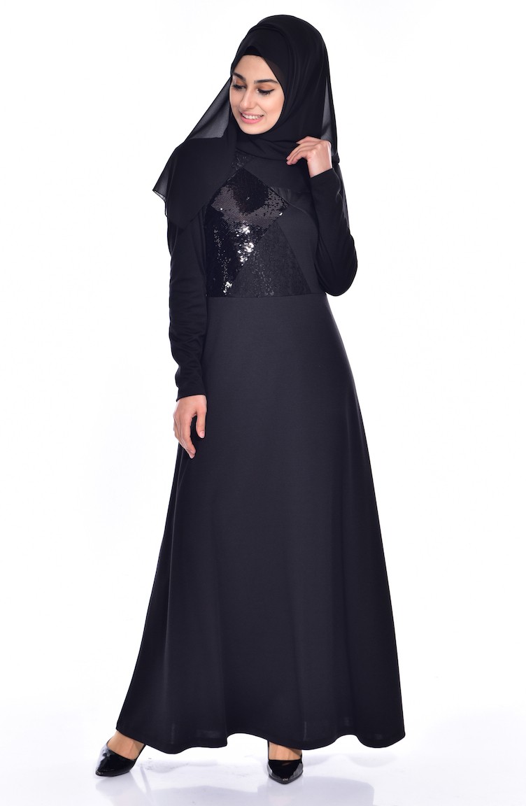 Black Hijab Dress 062001 Sefamerve