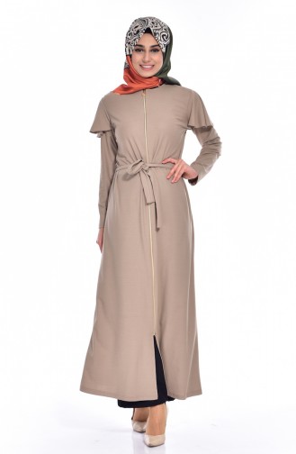 Abaya mit Gürtel 5194-10 Nerz 5194-10