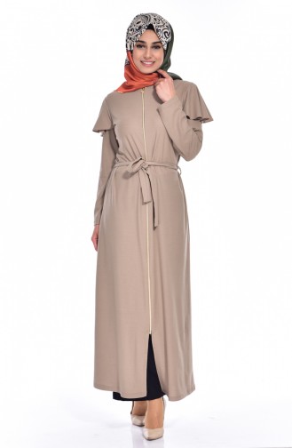 Abaya mit Gürtel 5194-10 Nerz 5194-10