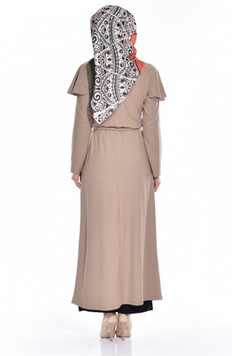 Abaya mit Gürtel 5194-10 Nerz 5194-10