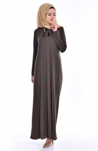 Grün Hijab Kleider 1068-05