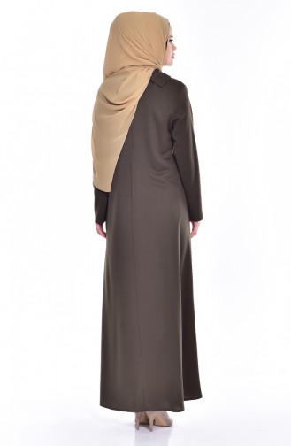 Grün Hijab Kleider 1068-05