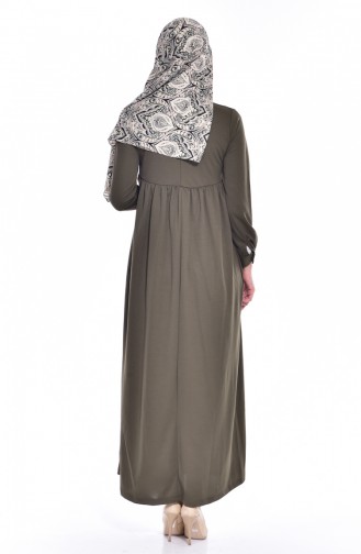 Khaki Hijab Dress 1805-02