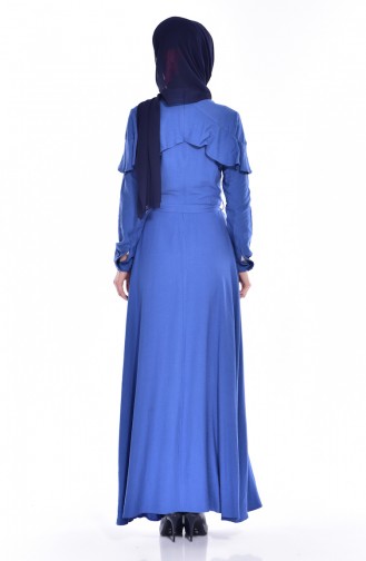 Indigo Hijab Dress 2036-03