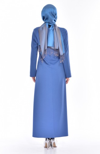 Indigo Hijab Dress 0151-05