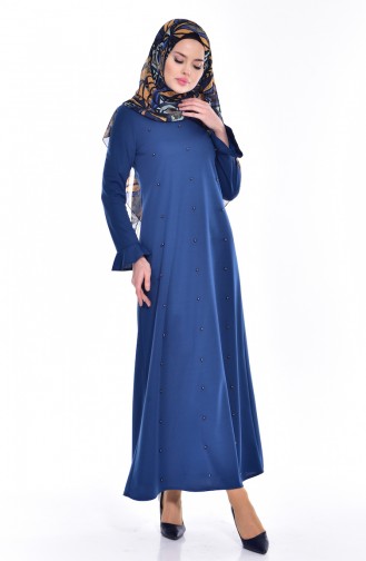 Indigo Hijab Dress 8019-09
