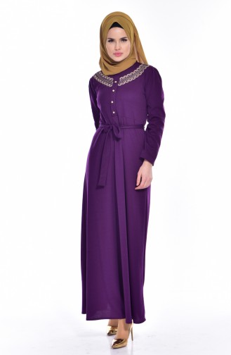 Purple Hijab Dress 9001-03