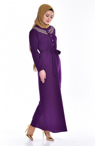 Purple Hijab Dress 9001-03