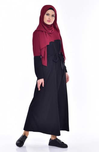 Claret red İslamitische Jurk 0006-01