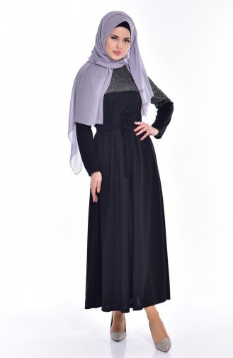 Black Hijab Dress 0006A-01