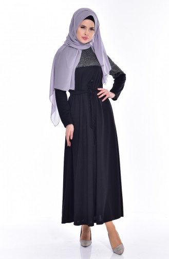 Black İslamitische Jurk 0006A-01