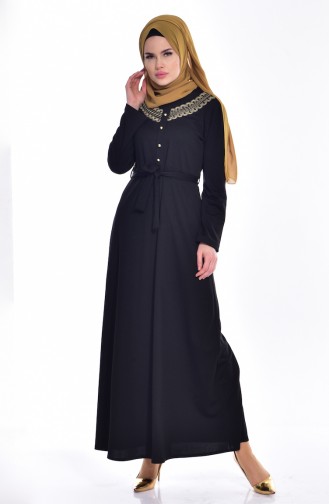 Black Hijab Dress 9001-01